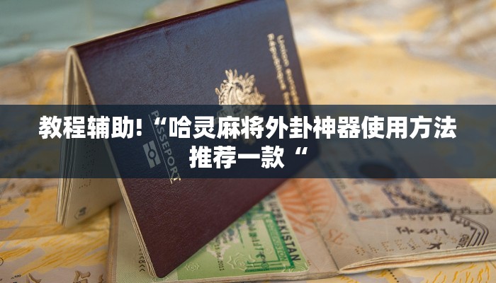 教程辅助!“哈灵麻将外卦神器使用方法推荐一款“