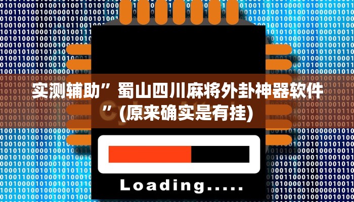 实测辅助”蜀山四川麻将外卦神器软件”(原来确实是有挂)