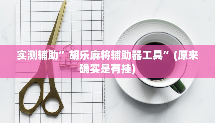 实测辅助”胡乐麻将辅助器工具”(原来确实是有挂)