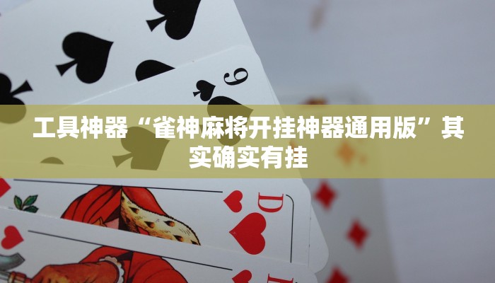 工具神器“雀神麻将开挂神器通用版”其实确实有挂