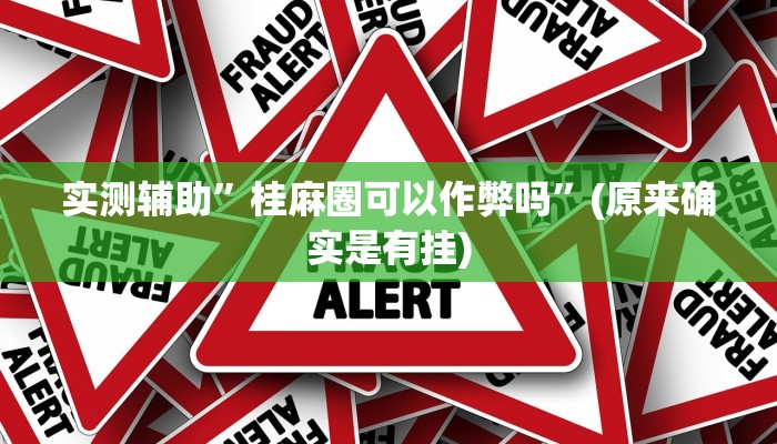 实测辅助”桂麻圈可以作弊吗”(原来确实是有挂)