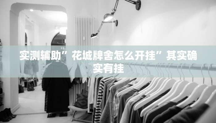 实测辅助”花城牌舍怎么开挂”其实确实有挂