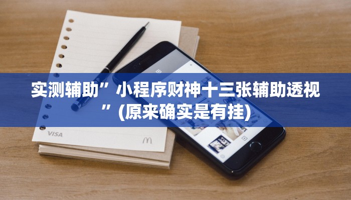 实测辅助”小程序财神十三张辅助透视”(原来确实是有挂)