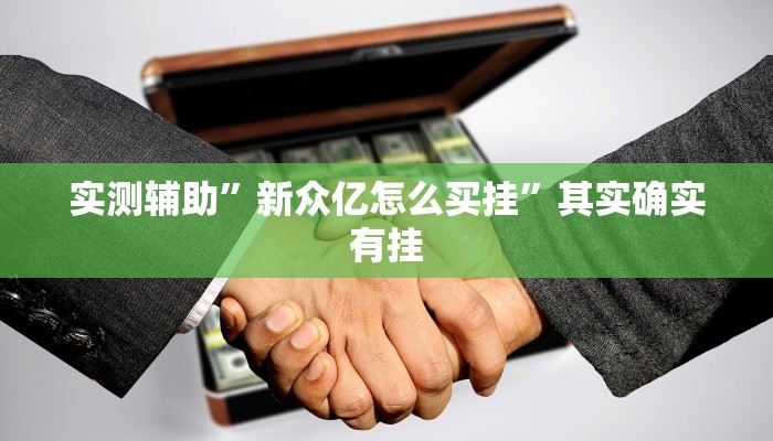 实测辅助”新众亿怎么买挂”其实确实有挂