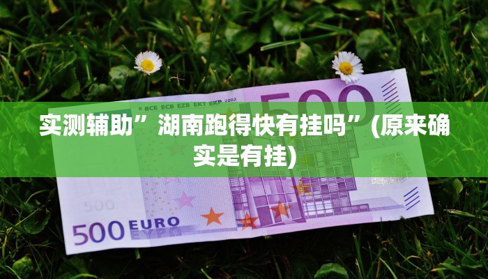 实测辅助”湖南跑得快有挂吗”(原来确实是有挂)
