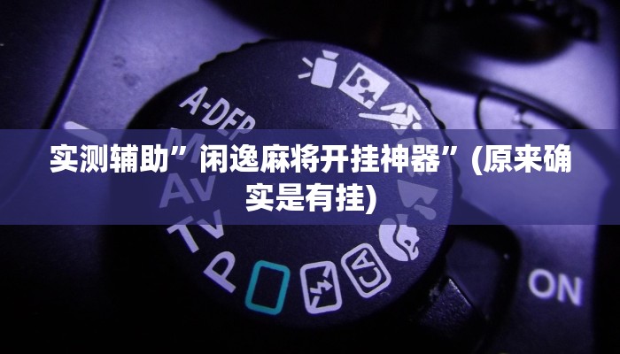 实测辅助”闲逸麻将开挂神器”(原来确实是有挂)