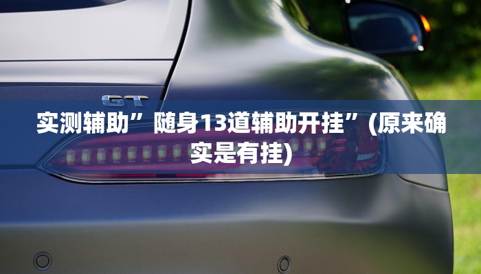 实测辅助”随身13道辅助开挂”(原来确实是有挂)