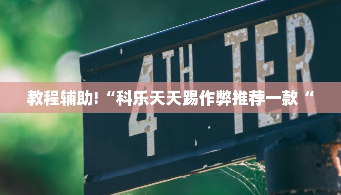 教程辅助!“科乐天天踢作弊推荐一款“