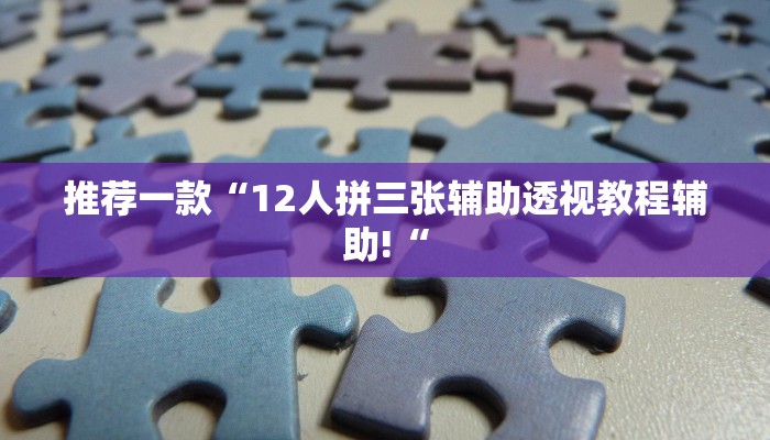 推荐一款“12人拼三张辅助透视教程辅助!“