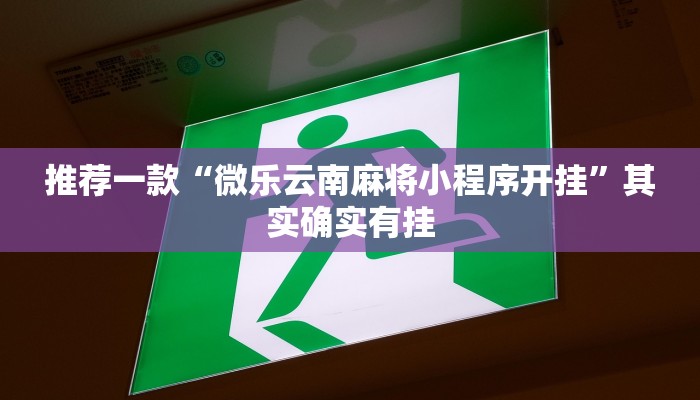 推荐一款“微乐云南麻将小程序开挂”其实确实有挂