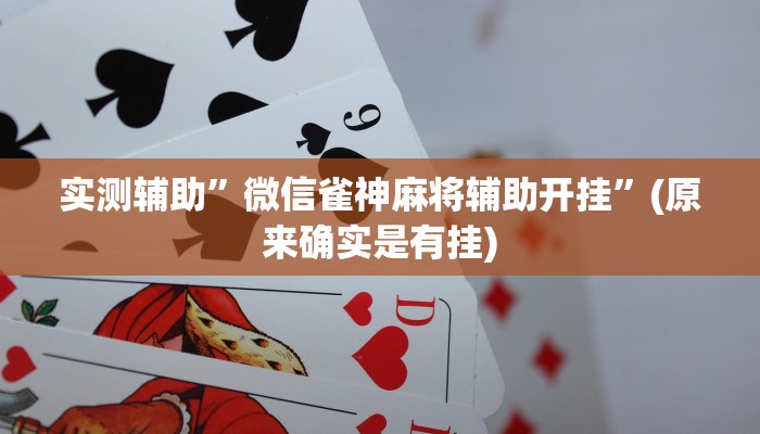 实测辅助”四方河南麻将开挂详细攻略教程”(原来确实是有挂)