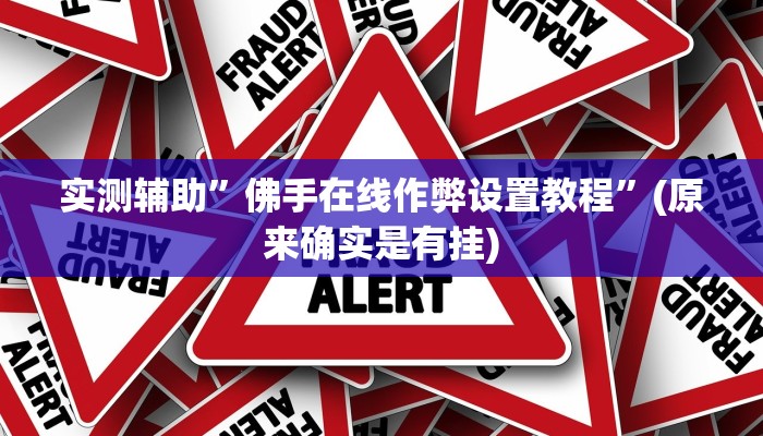 实测辅助”佛手在线作弊设置教程”(原来确实是有挂)