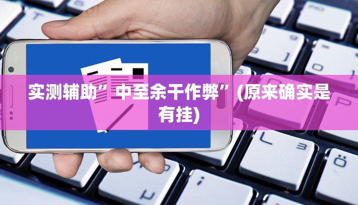 实测辅助”中至余干作弊”(原来确实是有挂)