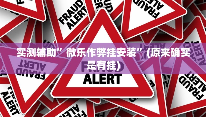 实测辅助”微乐作弊挂安装”(原来确实是有挂)