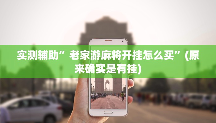 实测辅助”老家游麻将开挂怎么买”(原来确实是有挂)