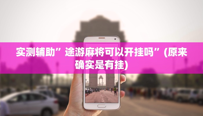 实测辅助”途游麻将可以开挂吗”(原来确实是有挂)