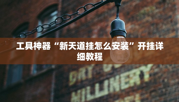 工具神器“新天道挂怎么安装”开挂详细教程