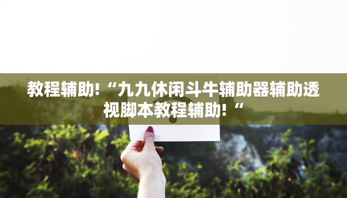 教程辅助!“九九休闲斗牛辅助器辅助透视脚本教程辅助!“