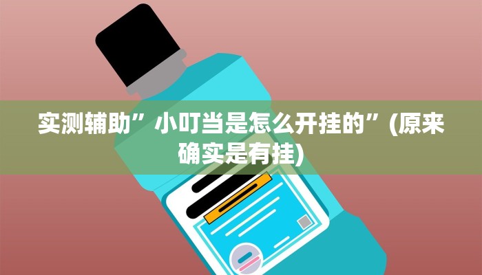 实测辅助”小叮当是怎么开挂的”(原来确实是有挂)