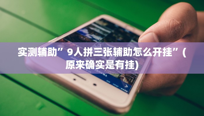 实测辅助”9人拼三张辅助怎么开挂”(原来确实是有挂)