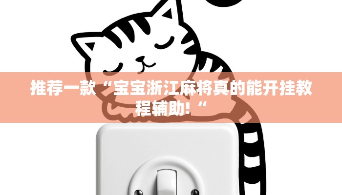 推荐一款“宝宝浙江麻将真的能开挂教程辅助!“