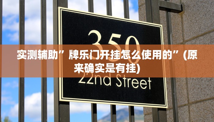 实测辅助”牌乐门开挂怎么使用的”(原来确实是有挂)