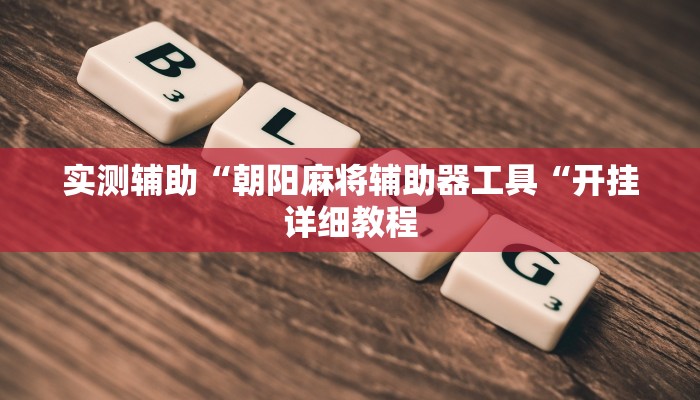 实测辅助“朝阳麻将辅助器工具“开挂详细教程