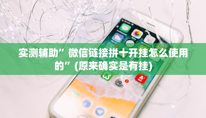 实测辅助”微信链接拼十开挂怎么使用的”(原来确实是有挂)