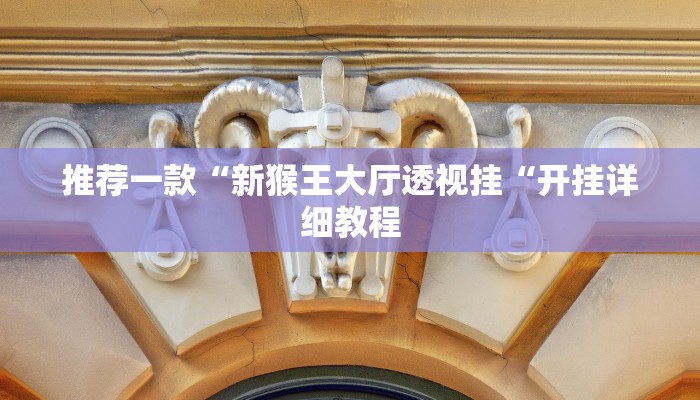 推荐一款“新猴王大厅透视挂“开挂详细教程