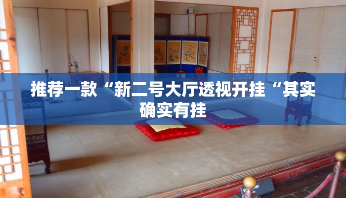 推荐一款“新二号大厅透视开挂“其实确实有挂