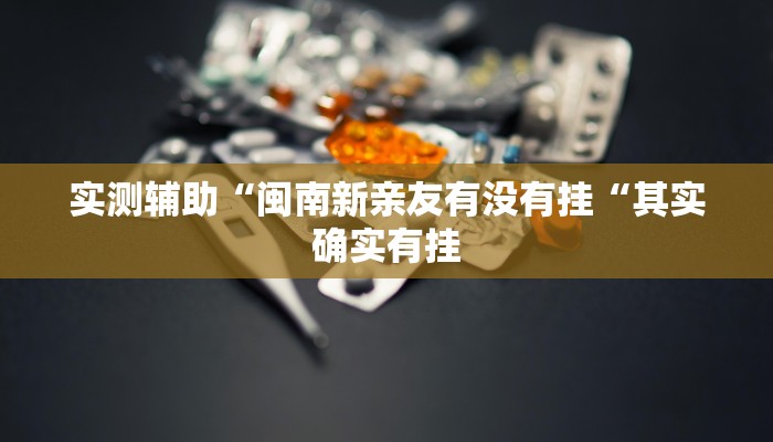实测辅助“闽南新亲友有没有挂“其实确实有挂