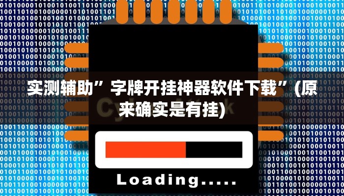实测辅助”字牌开挂神器软件下载”(原来确实是有挂)