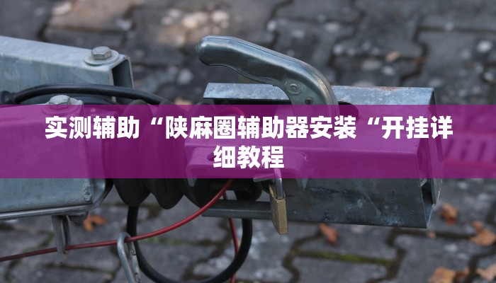实测辅助“陕麻圈辅助器安装“开挂详细教程