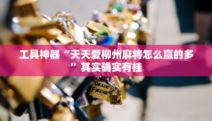 工具神器“天天爱柳州麻将怎么赢的多”其实确实有挂