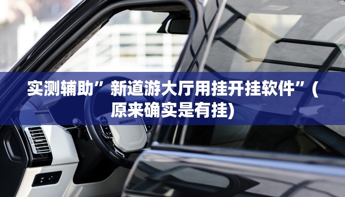 实测辅助”新道游大厅用挂开挂软件”(原来确实是有挂)