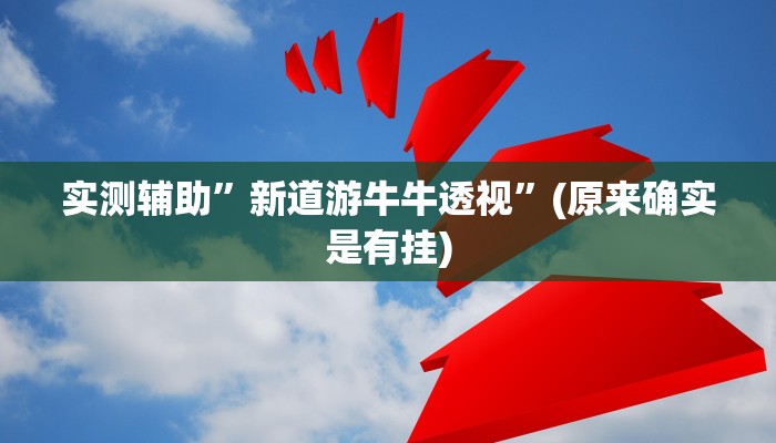 实测辅助”新道游牛牛透视”(原来确实是有挂)