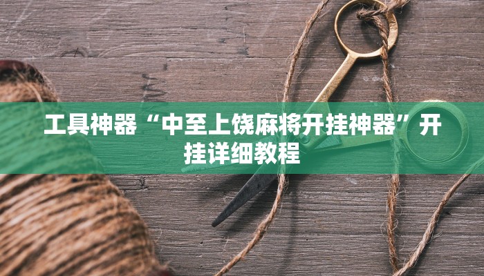 工具神器“中至上饶麻将开挂神器”开挂详细教程