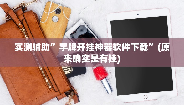 实测辅助”字牌开挂神器软件下载”(原来确实是有挂)