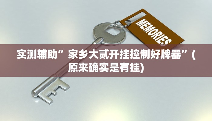 实测辅助”趣玩贵州麻将可以开挂吗”(原来确实是有挂)