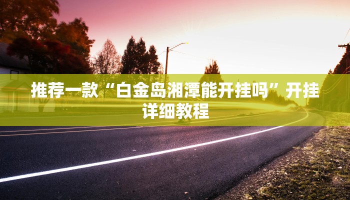 推荐一款“白金岛湘潭能开挂吗”开挂详细教程