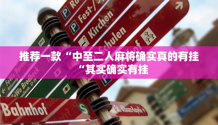 推荐一款“中至二人麻将确实真的有挂“其实确实有挂