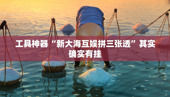 工具神器“新大海互娱拼三张透”其实确实有挂
