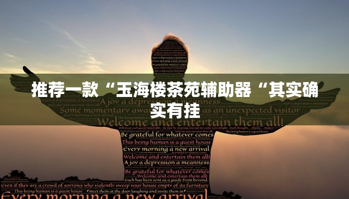 推荐一款“玉海楼茶苑辅助器“其实确实有挂