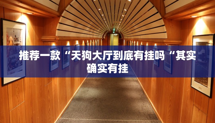 推荐一款“天狗大厅到底有挂吗“其实确实有挂
