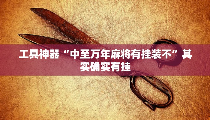 工具神器“中至万年麻将有挂装不”其实确实有挂