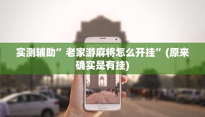 实测辅助”老家游麻将怎么开挂”(原来确实是有挂)
