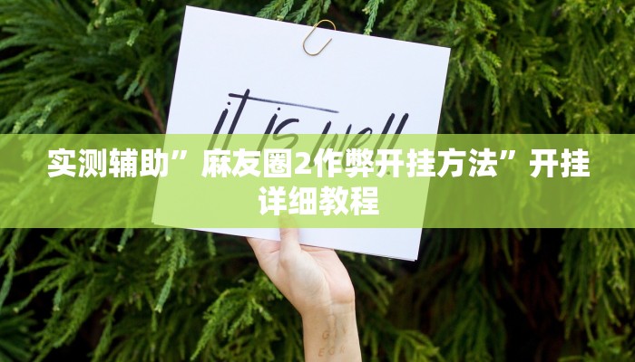实测辅助”麻友圈2作弊开挂方法”开挂详细教程