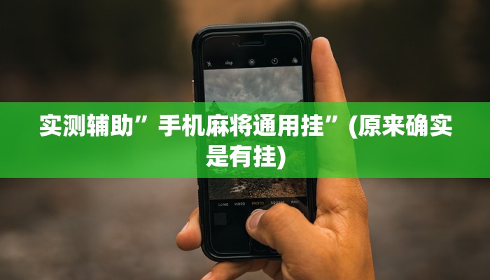 实测辅助”手机麻将通用挂”(原来确实是有挂)