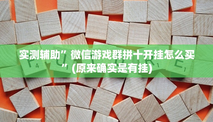 实测辅助”太浪麻将有挂吗”(原来确实是有挂)