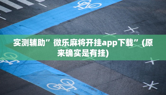 实测辅助”微乐麻将开挂app下载”(原来确实是有挂)